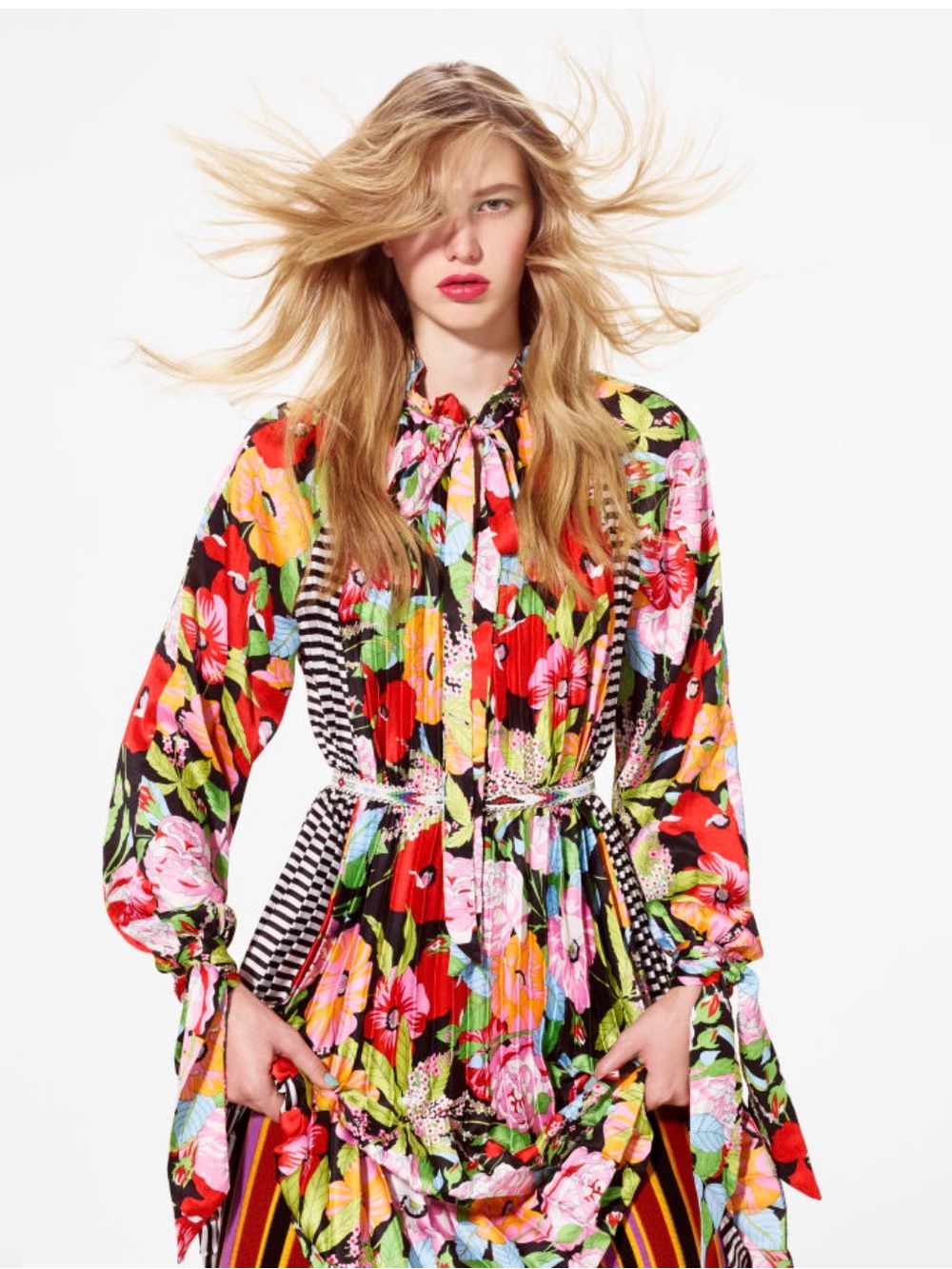 ASOS floral striped dress